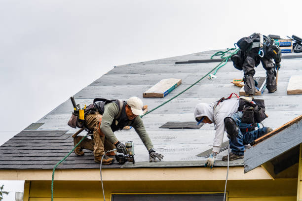 Professional Gutter Installation technician working in Salem, OH